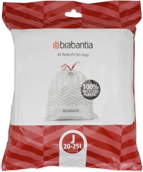 Brabantia PerfectFit Beutel - 20-25 Liter (J) - 40 Stück, 40 Stk
