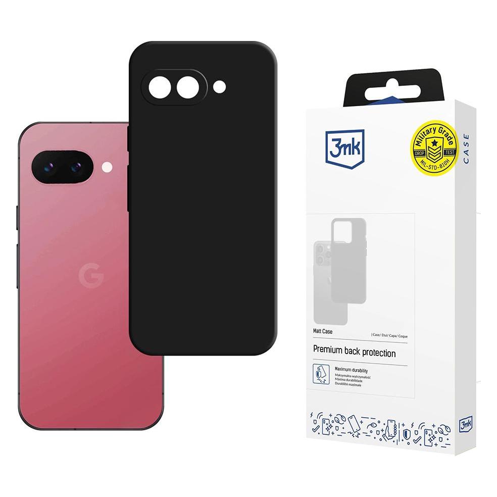 3MK Etui Matt Case na Google Pixel 9A - czarne (Google Pixel 9a) (W-3MatCas-GPix9A-0)