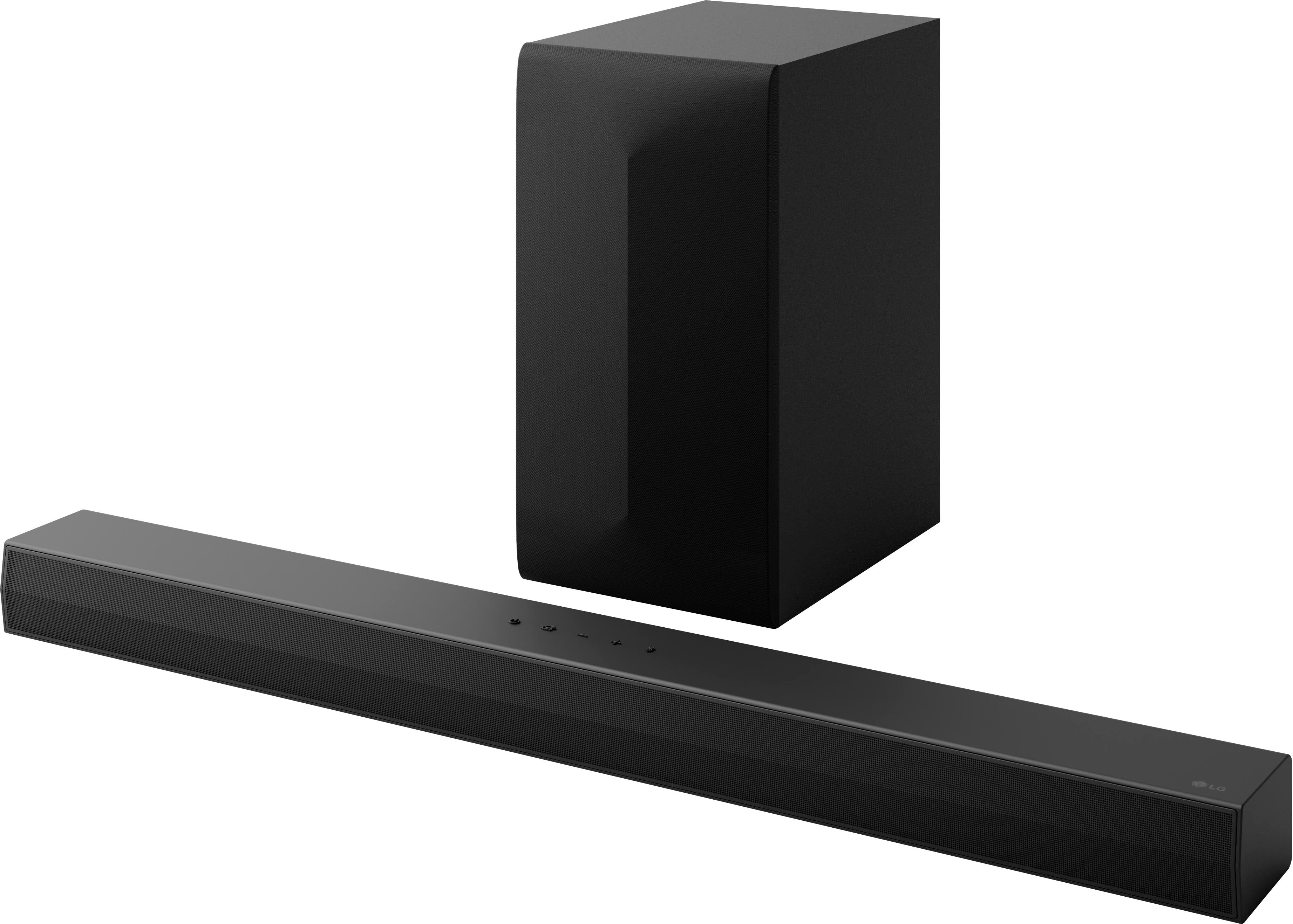 LG Soundbar "DS60T", schwarz, B:85cm H:6,3cm T:8,7cm, Lautsprecher, Clear Voice Pro, Kabelloser Subwoofer, Soundbar