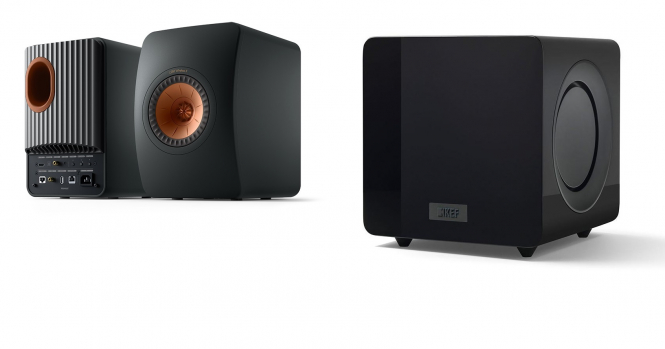 KEF KEF LS50 Wireless II, Schwarz + KEF KF92 - Set - Black