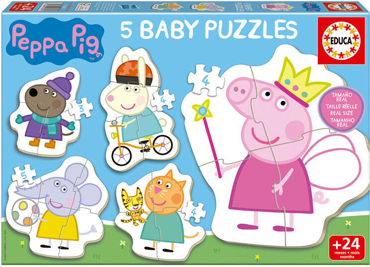 EDUCA BORRAS Puzzle Baby 5 en 1 Peppa Pig - Educa