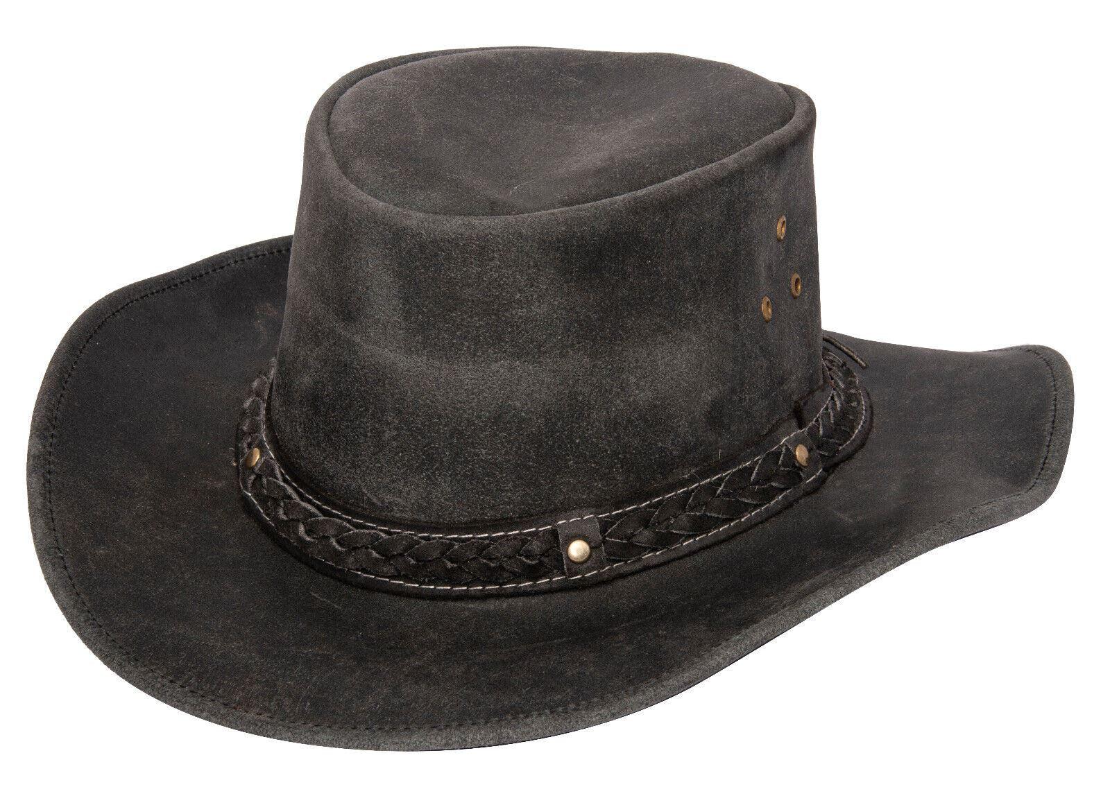 Cowboyhut Aussie aus echtem Leder
