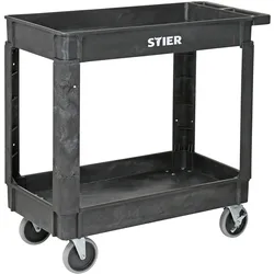 Stier, Transportwagen, Kunststoff-Vielzweckwagen mit 2 Etagen 250 kg LxBxH 870x430x850mm (250 kg, 2)