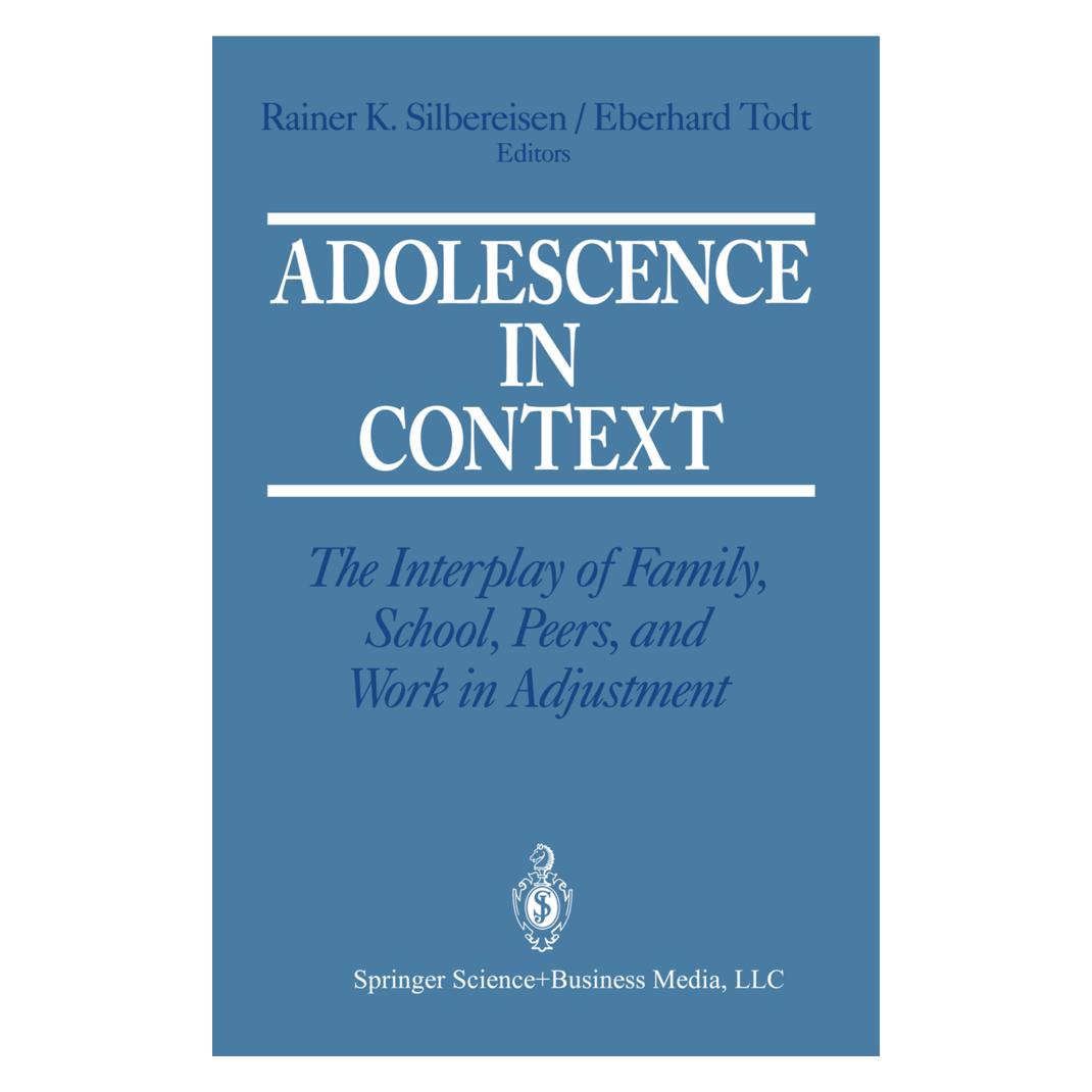 Springer Adolescence in Context (Englisch, Softcover, Eberhard Todt, Rainer K. Silbereisen) (55538350)