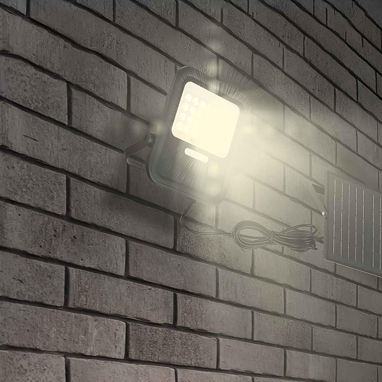 home24 Solarlamp 36487K zwart/transparant B: 24 cm, D: 25 cm, H: 14 cm