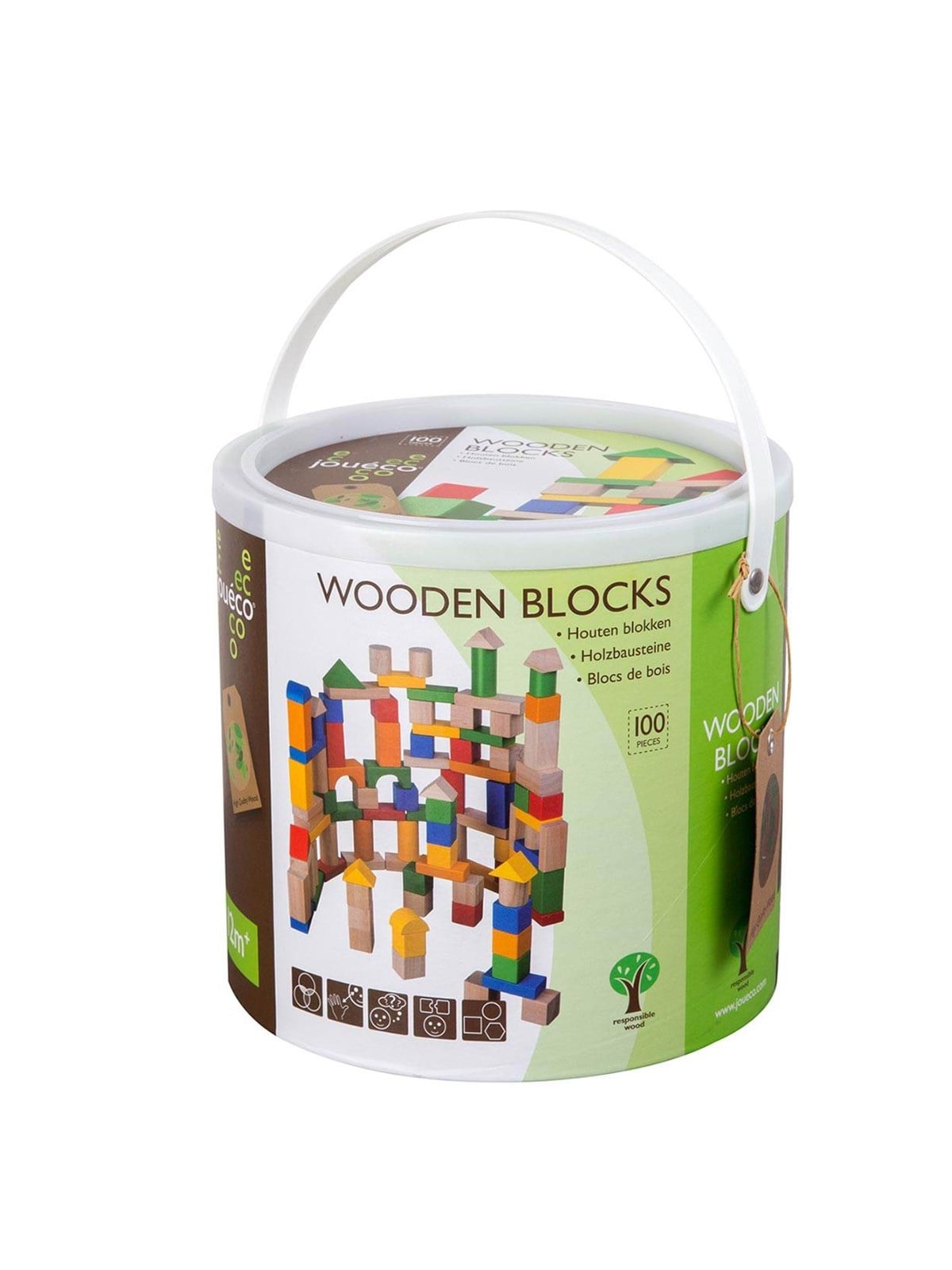 Jouéco Wooden Blocks 100pcs.