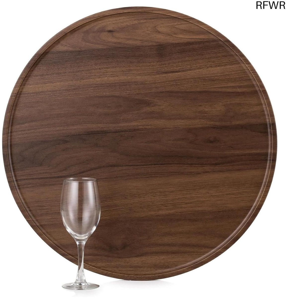 RFWR Grote Ronde Houten Salontafel met Walnootpatroon