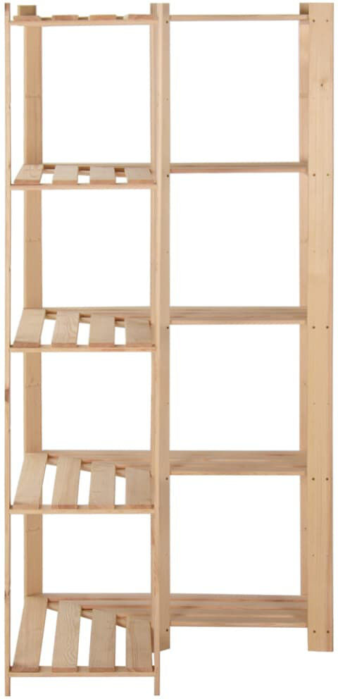 Gracie Oaks Marquez 170.1 cm H x 82.5 cm W Solid Wood Corner Bookcase 170.1cm H X 82.5cm W X 82.49cm D