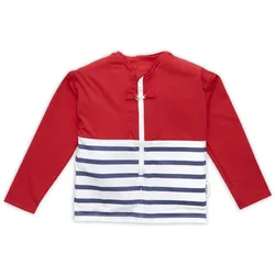 Floatee - Das Anti-Ertrinken T-Shirt für Kinder mit UV-Schutz, rot - Gr. 98 | Langarm T-Shirt Komplettset