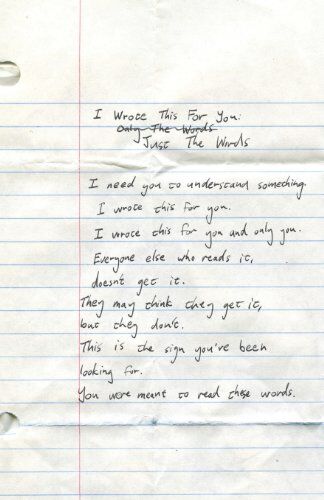 Pleasefindthis - I WROTE THIS FOR YOU JUST THE - Preis vom 01.10.2026 17:08:56 h