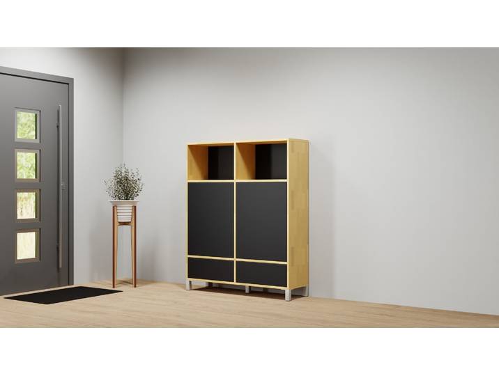 Schlichtes Highboard nach Maß Buche Natur geölt
