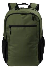 Port Authority BG226 Daily Commute Backpack in Olive Green size OSFA   Denier Polyester