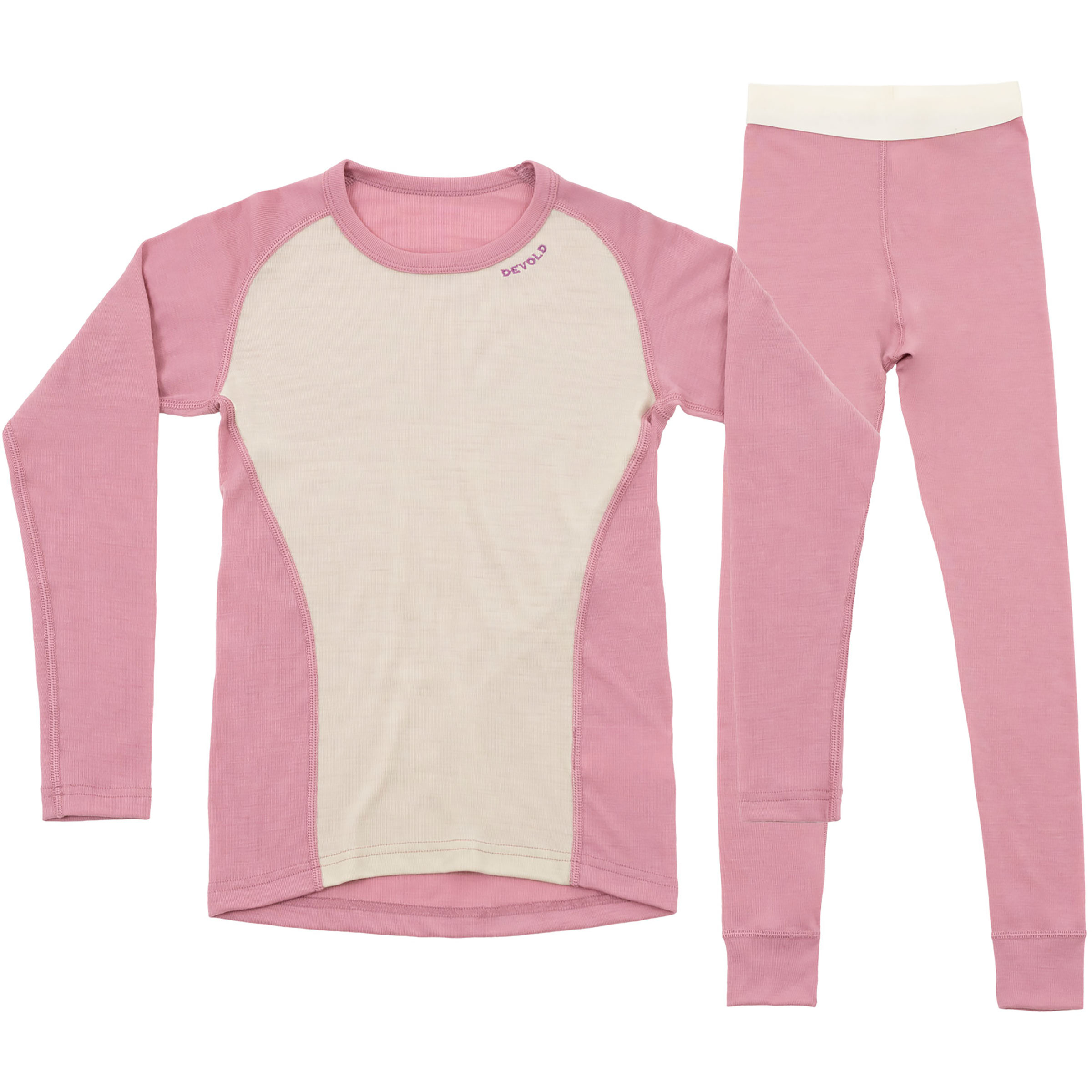 Devold Multi Sport Unterwäsche Set Kinder Merino Unterwäsche rosa Größe 176 Hautfreundlich Merinowolle