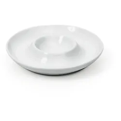 48x Eierbecher mit Ablage Ø 10,5 cm weiß, Porzellan