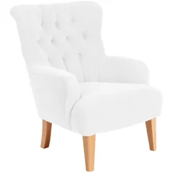 SESSEL Kaiya Bezug Veloursstoff Buche natur / creme