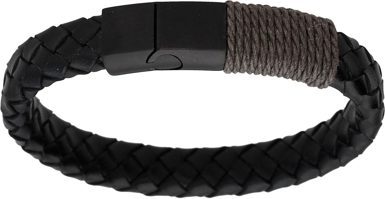 Armband, schwarz (schwarz, schwarz), Armbänder, Herren, Edelstahl, Armband