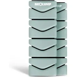 NEOLYMP Pilates Gewichtsmanschetten 2er Set aus Silikon – verstellbar, Größe 1 KG in Blau Blau