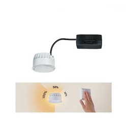 Paulmann 93070 LED Modul Einbauleuchte 3-Step-Dim Nova Coin rund 50mm Coin 6W 470lm 230V 2700K Satin