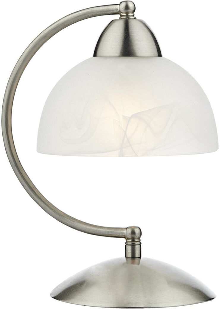 ClassicLiving Belgium Metal Table Lamp Satin Chrome 25cm H X 15cm W X 18cm D