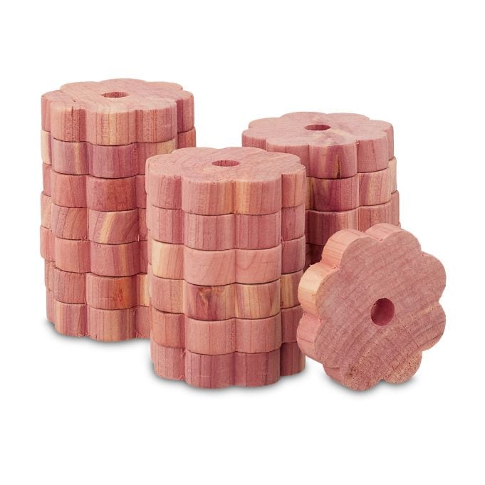 Relaxdays Mottenbescherming van Cederhout, Set van 100 stuks, Bruin en Rood