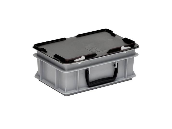Stapelbox Utz RAKO Koffer 300x200x132 , grau, B:30cm H:13,2cm T:20cm, Aufbewahrungsboxen, Stapelbox