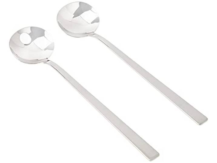 ZWILLING Dinner Salatbesteck-Set 2-teilig, Salatgabel und Salatlöffel, rostfreier Edelstahl, Silber-poliert