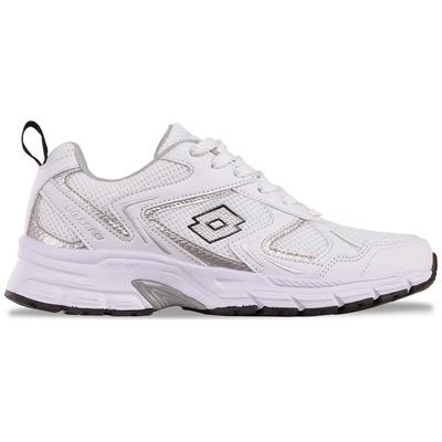 Sneaker LOTTO, Damen, Gr. 39, weiß (weiß, silber), Kunstfaser, Synthetik, metallic, Schuhe Sneaker, - besonders leicht & bequem