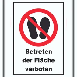 HB-Druck Betreten der Fläche verboten Schild A0 Rückseite selbstklebend