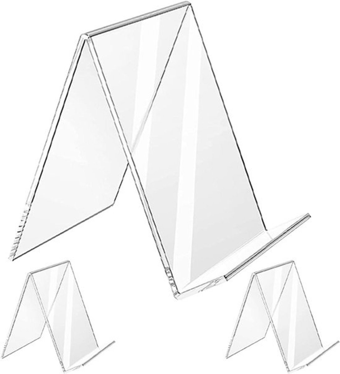 Boekenstandaard Acryl Transparant - Boekhouder Display - 13 x 11,5 cm