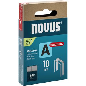 Novus-Tools Tackerklammern 53/10 V2A, 10mm, Feindrahtklammern, Typ 53 A, Edelstahl, 800 Stück