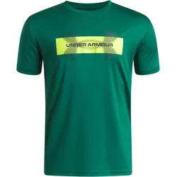 UNDER ARMOUR Tech Graphic T-Shirt Jungen 312 - campus ivy/green citrine/black L (149-160 cm)