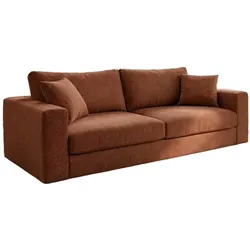 SOFA AMINA Braun Flachgewebe