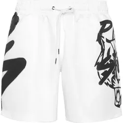 PLEIN SPORT Jogging-Shorts, Größe L in Weiß 01