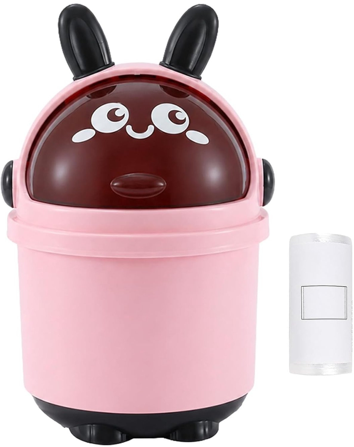 Compacte Mini Afvalbak met Deksel van Kunststof voor Thuis of Op Kantoor
