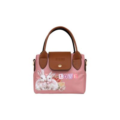 Handtasche DOGO "Fontana Shopper-Tasche Bunny Love Damen Schultertasche", Damen, Gr. onesize, rosa, Taschen Handtasche, Handgefertigt