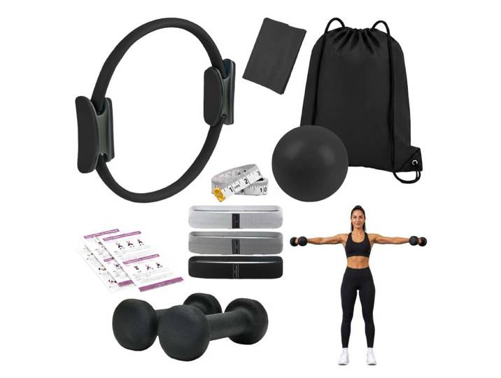 Relaxdays Kit Pilates 11 pièces