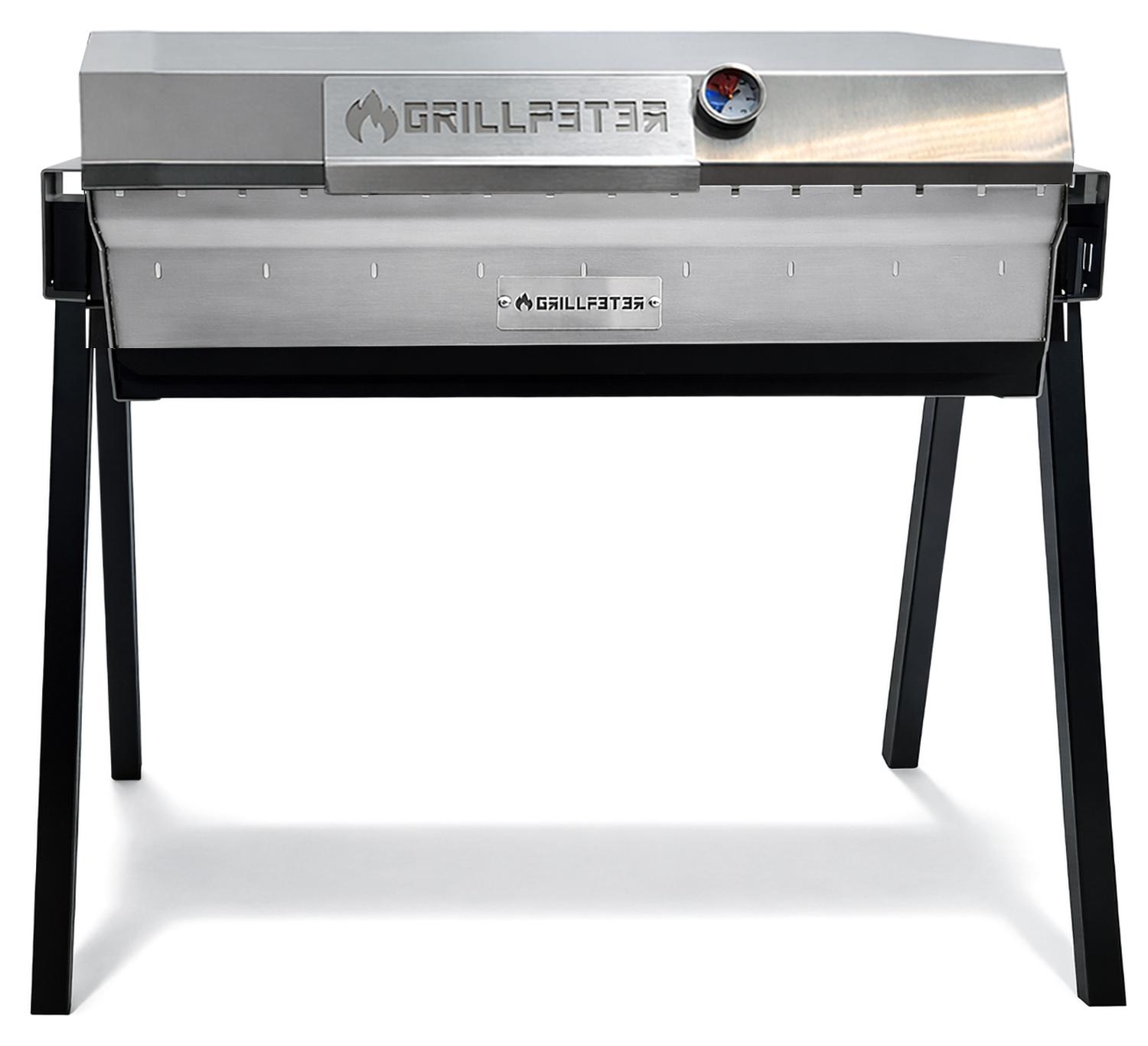 Mangal Altan 90 Schaschlikgrill 3mm Edelstahl mit Edelstahldeckel