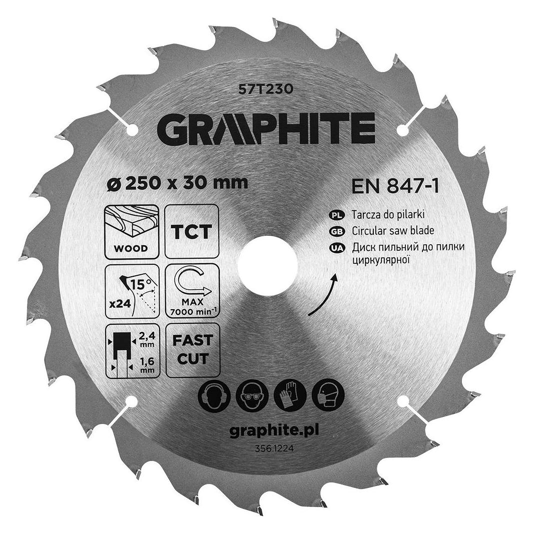 Graphite Sägeblatt, Widia, 250 x 30 mm, 24 Zähne (60026006)