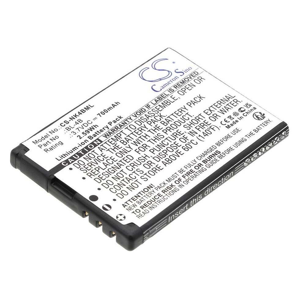 Connect 3000 Akku Nokia 3.7V 700 mAh (BL-4B)