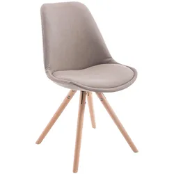 CLP Besucherstuhl Toulouse Stoff Natura Rund   Farbe: taupe, Gestell Farbe: natur