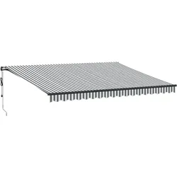 vidaXL Markise Automatisch Anthrazit und Weiß 450x350 cm