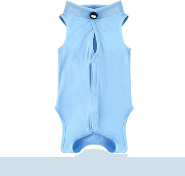 Inspire Picks Comfort Care Soft Cat Recovery Suit For Post Surgery Healing blue m