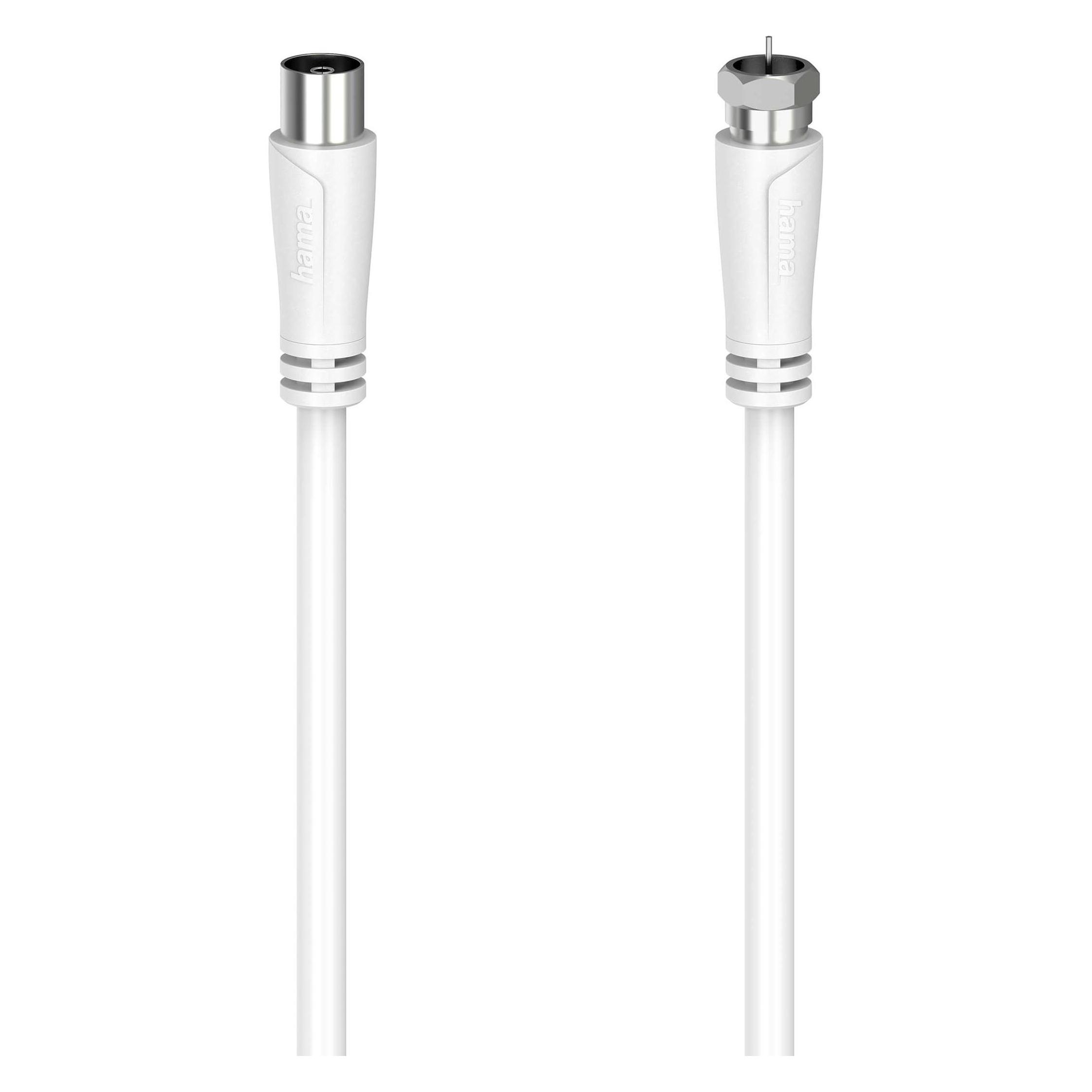 Hama Antennekabel SAT 90dB F-stik-Coax Hun 1,5m Hvid ST (90 dB, SAT Kabel) (X1122518)