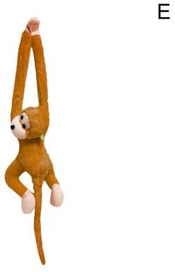 JoyToys Long Arm Monkey Plush Toy Hanging Stuffed Animal Cute Curtain Decor Gift coffe