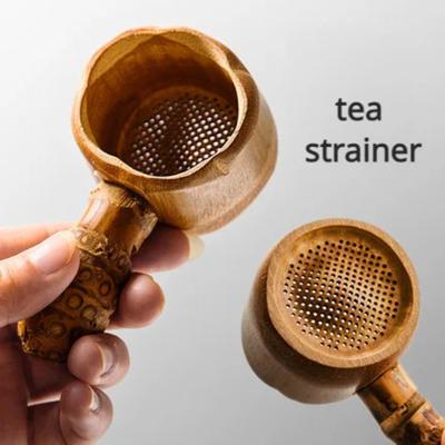 Perfect Picks Market Natural Bamboo Tea Infuser Strainer Eco Loose Leaf Tea Filter Tool Natural Bamboo Tea Infuser Strainer Eco Loose Leaf Tea Filter Tool