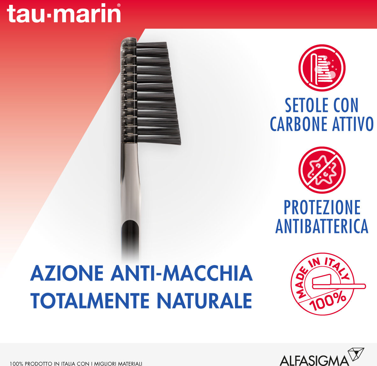 Tau Marin Spazzolino Professional Black Antibatterico