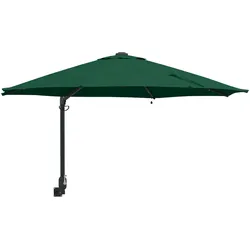 vidaXL Wand-Sonnenschirm mit LED-Leuchten Grün 248 cm