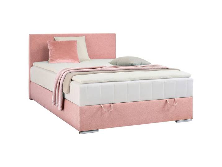 Boxbett, Rosa, 140x200 cm, Textil, Topper Durchgehend & Matratze Durchgehend