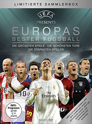 UEFA präsentiert: EUROPAS BESTER FUSSBALL - Die größten Spiele - Die schönsten Tore - Die stärksten Spieler (5-DVD-Box) - Preis vom 12.10.2026 11:37:12 h