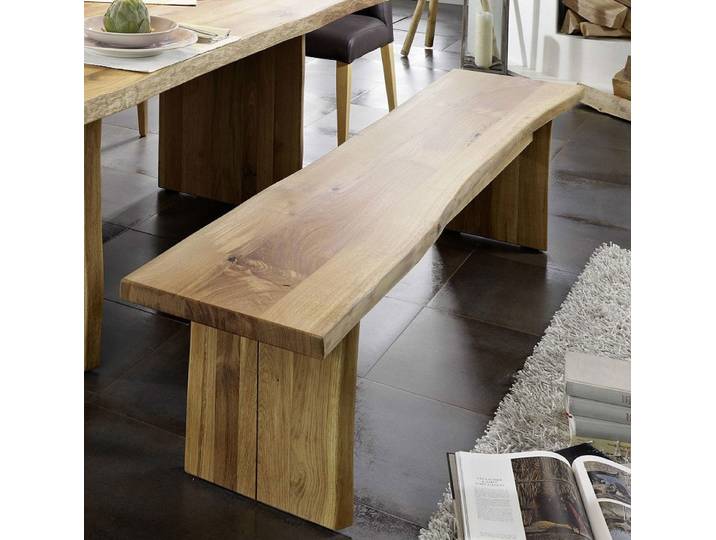 Esszimmerbank 240cm 'Amber' Wildeiche massiv